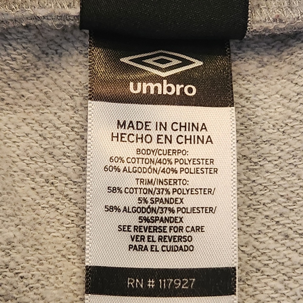 Like New Umbro Jogger Sweatpants Mens Medium Gray Blokecore Athletic Fleece Logo - Picture 4 of 12